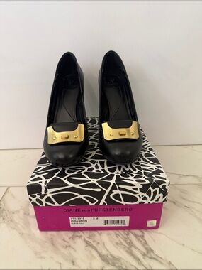 NEW Size 8 DVF Rhiannon Black Calf Pump